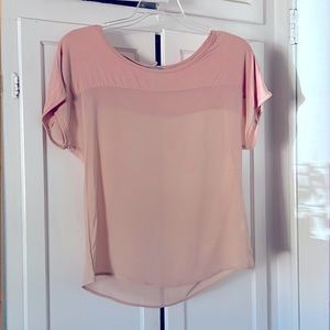 Sheer, neutral pink top